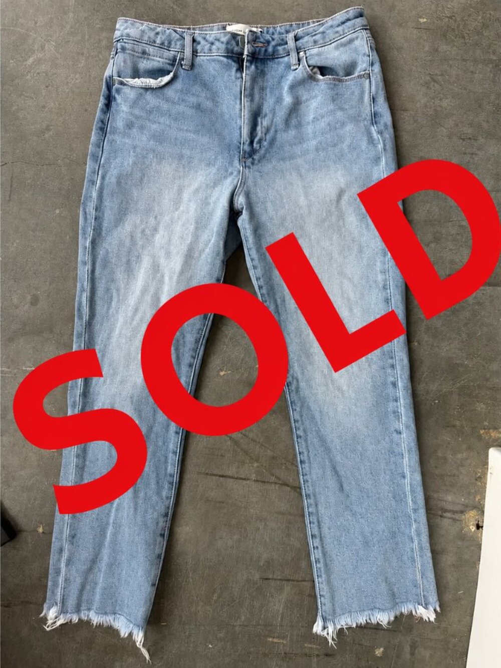 Articles of Society 27 Strait Leg Raw Hem denim Jeans